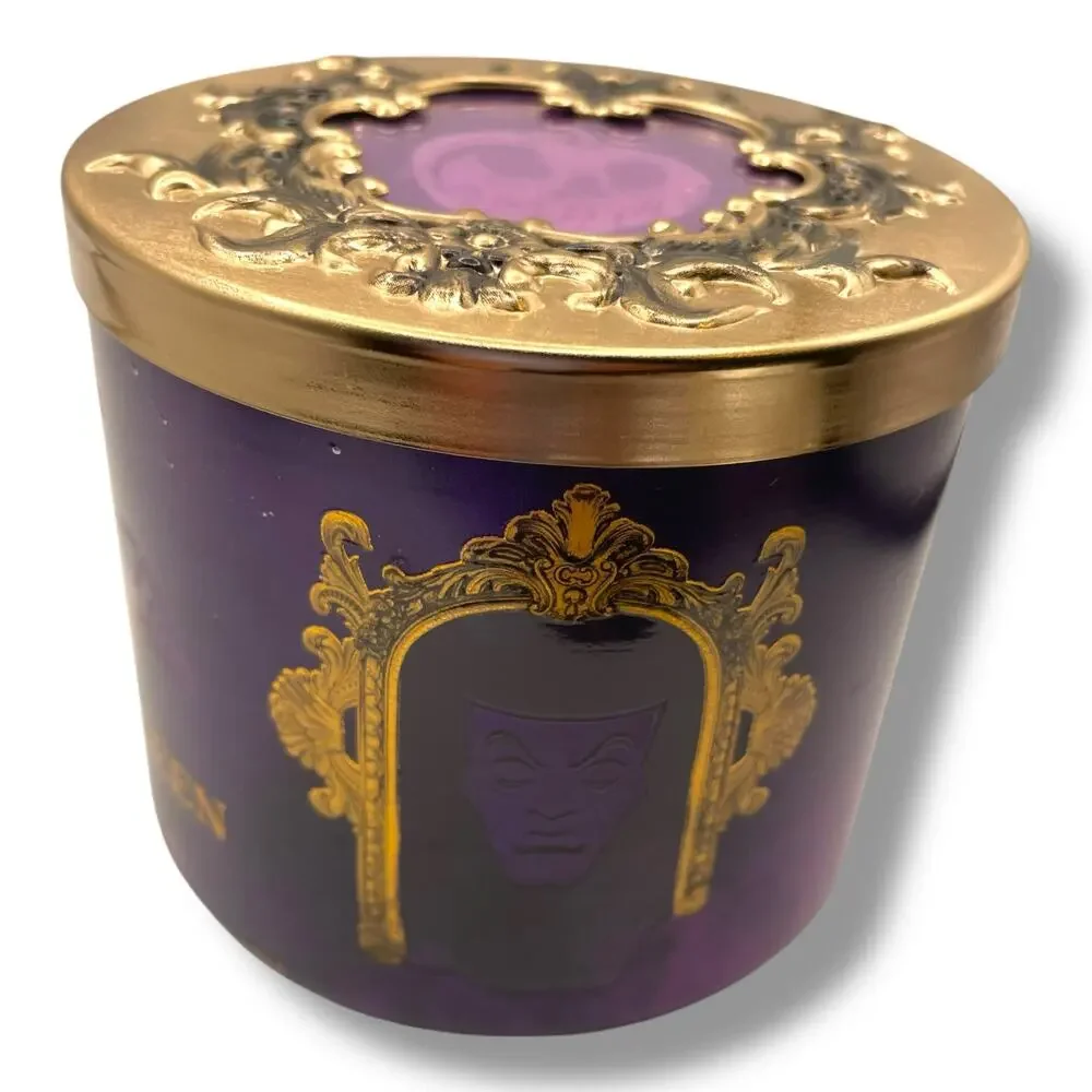 Disney Villains Evil Queen 3 Wick Candle Snow White Limited Edition Lid BBW Gift